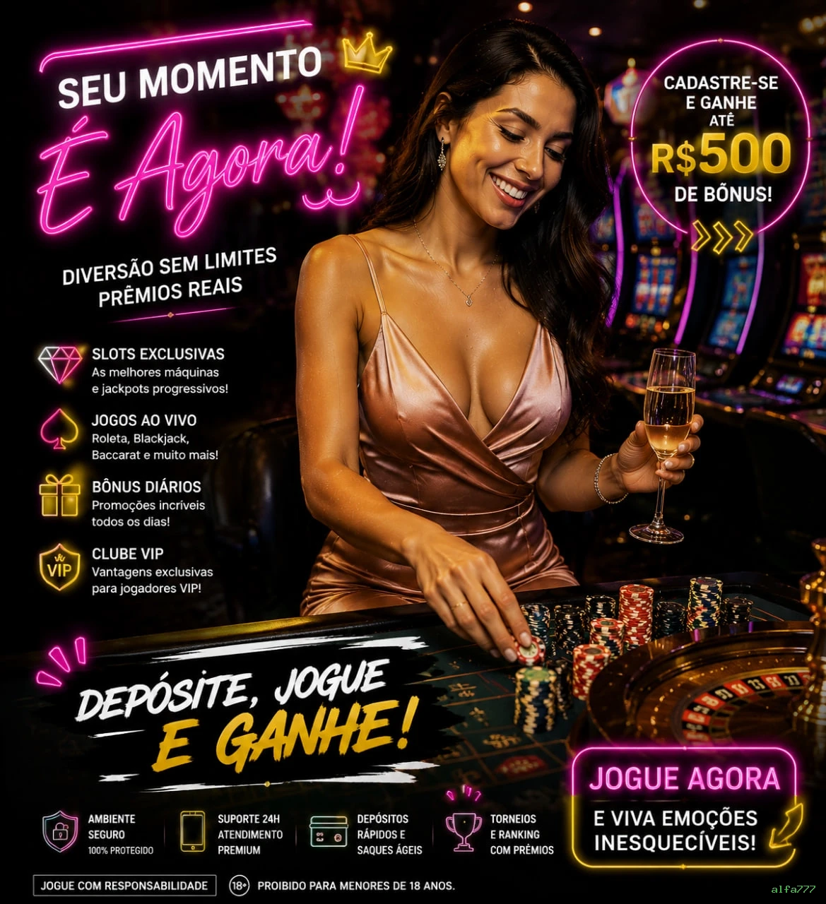 Bônus boas-vindas alfa777 R$100